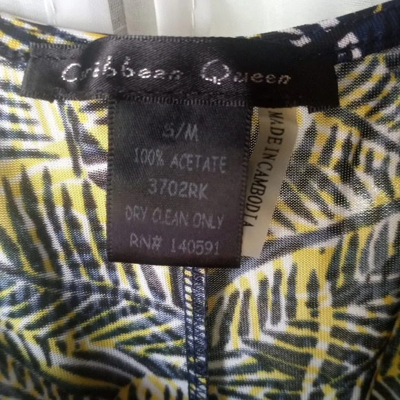 Caribbean Queen blouse romper size s/m ( box CX ) - Picture 3 of 5